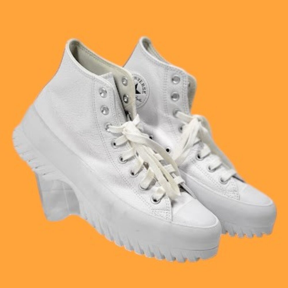 CONVERSE CTAS Lugged Platform Hi Sneakers  Leather Unisex Size 10.5 women's NWOB